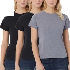 NIB 32 Degrees Cool Women's Ultra Soft Cotton Tee - 3Pack, S
